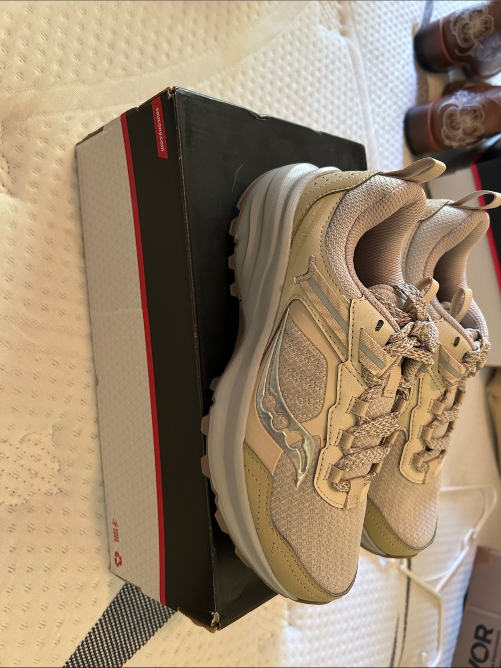 Saucony Kids Beige and Cream Trail Sneakers